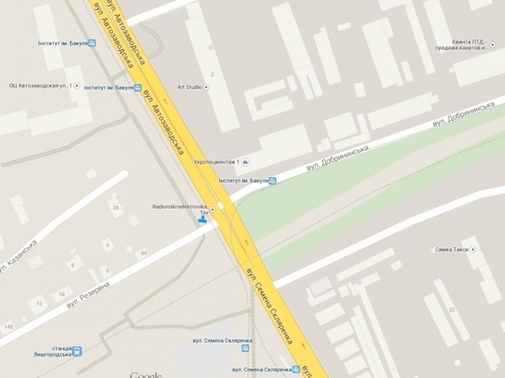 Схема рекламної площини за адресою Ул. Автозаводская, 3 (в направлении Московский просп.)