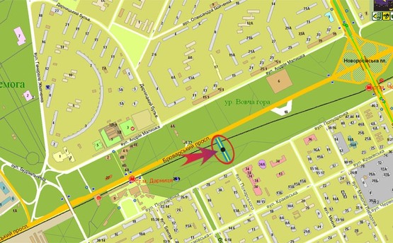 Схема рекламной плоскости по адресу Броварской пр-т/Дарница (А)-правый/АЗС Лукойл Схема рекламной плоскости по адресу Броварской пр-т/Дарница (А)-правый/АЗС Лукойл