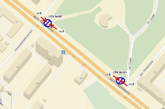 Схема рекламной плоскости по адресу ул.Перемоги - ПКіО Трудової слави, ст.Б (призматрон) Схема рекламной плоскости по адресу ул.Перемоги - ПКіО Трудової слави, ст.Б (призматрон)