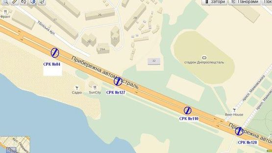 Схема рекламної площини за адресою Набережна магістраль  – каскад «Радуга», напр. руху до вокзалу (призматрон) Схема рекламної площини за адресою Набережна магістраль  – каскад «Радуга», напр. руху до вокзалу (призматрон)