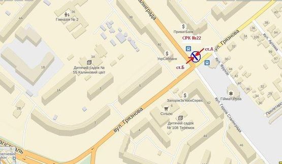 Схема рекламной плоскости по адресу вул.Шкільна - вул.Фортечна , ст.Б (призматрон)