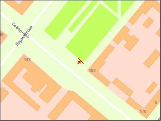 Схема рекламной плоскости по адресу пр.Соборний,182  - універмаг "Україна (призматрон)