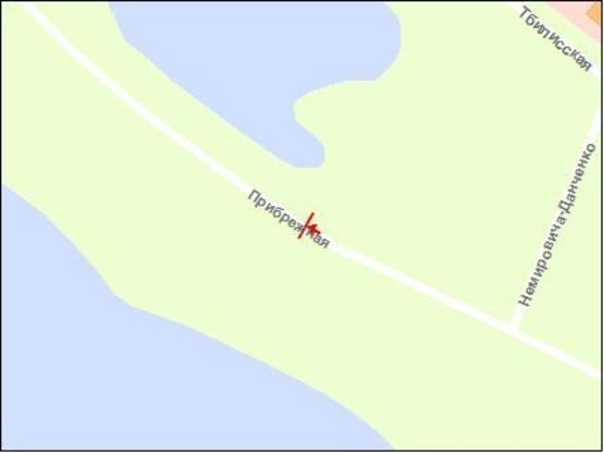 Схема рекламной плоскости по адресу Набережна магістраль  – пішохідний міст(призматрон), напрямок руху до порту Схема рекламной плоскости по адресу Набережна магістраль  – пішохідний міст(призматрон), напрямок руху до порту