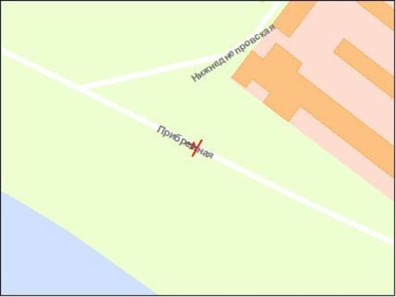 Схема рекламной плоскости по адресу Набережна магістраль  – вул.Нижнедніпровська,(призматрон) напрямок руху до вокзалу Схема рекламной плоскости по адресу Набережна магістраль  – вул.Нижнедніпровська,(призматрон) напрямок руху до вокзалу