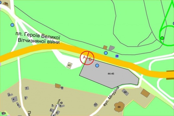 Схема рекламной плоскости по адресу Дружбы Народов бульвар (площадь ГВОВ) за АЗС "АNP" (остановка)