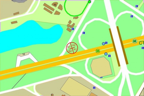 Схема рекламної площини за адресою Бажана проспект развязка. с Петра Григоренка