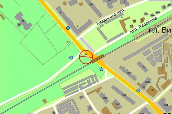 Схема рекламної площини за адресою Фрунзе/Белицкая