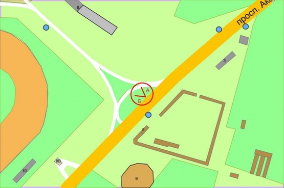 Схема рекламной плоскости по адресу Глушкова проспект, ул.Касияна Схема рекламной плоскости по адресу Глушкова проспект, ул.Касияна