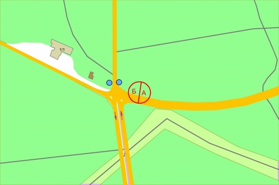 Схема рекламной плоскости по адресу Велика Кільцева дорога / Гостомельське шоссе / Міська вулиця (напрямок руху від Оболоні)