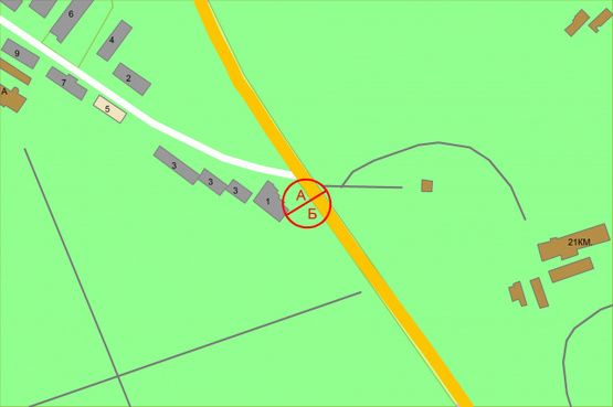 Схема рекламної площини за адресою Столичне шосе (Конча Заспа)/ Генерала Матикіна (Супермаркет "Велика Кишеня") рух в напрямку з Києва