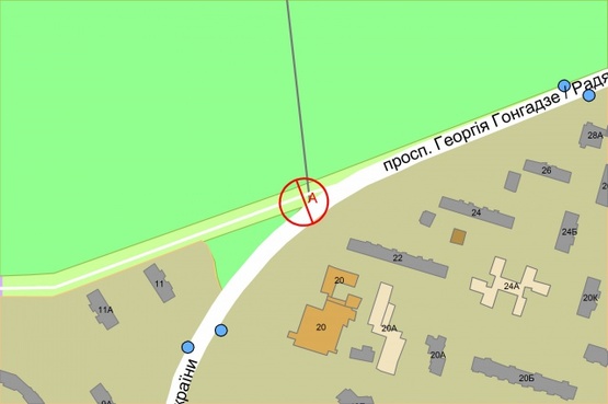 Схема рекламної площини за адресою Георгія Гонгадзе (Радянської України) проспект, 22 (навпроти) Схема рекламної площини за адресою Георгія Гонгадзе (Радянської України) проспект, 22 (навпроти)