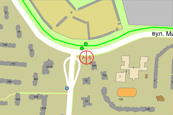Схема рекламной плоскости по адресу Милославська / Володимира Маяковського проспект, 74/9 Схема рекламной плоскости по адресу Милославська / Володимира Маяковського проспект, 74/9