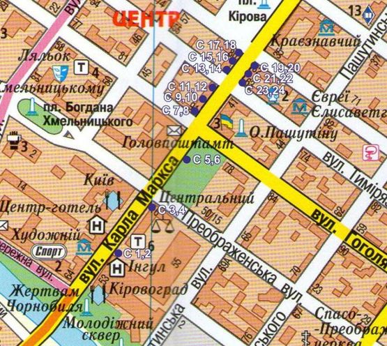 Схема рекламної площини за адресою ул. Большая Перспективная