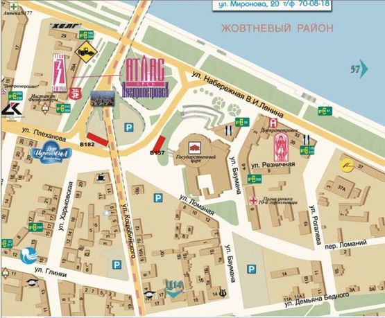 Схема рекламної площини за адресою Новый мост р-н Цирка