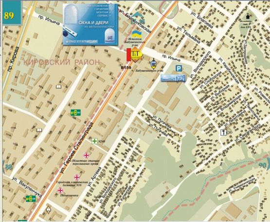 Схема рекламной плоскости по адресу ул. Героев Сталинграда