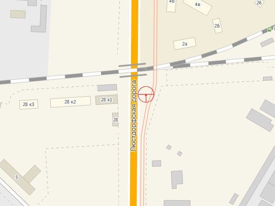 Схема рекламної площини за адресою Водопроводная ул. ЖД переезд левая А1