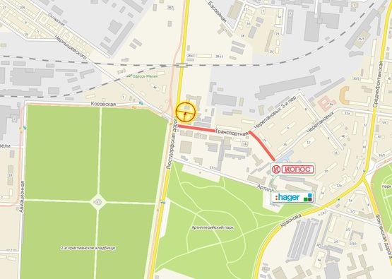 Схема рекламной плоскости по адресу Люстдорфская дор. №1 Транспортная А2 Схема рекламной плоскости по адресу Люстдорфская дор. №1 Транспортная А2