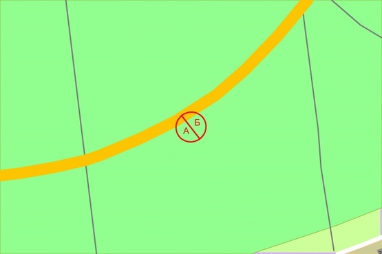 Схема рекламной плоскости по адресу Велика Кільцева дорога,  після 4800 метрів руху від вул. Городська, в напрямку до  Мінського шосе