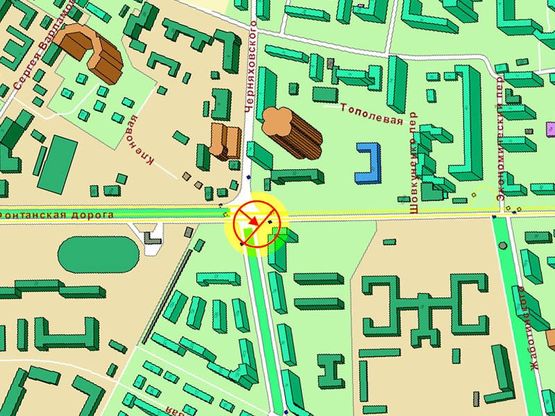 Схема рекламной плоскости по адресу 5-я ст.Фонтанской дороги  Адмиральский А2