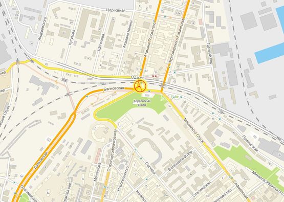 Схема рекламной плоскости по адресу Балковская ул. Пересыпский мост правая А1