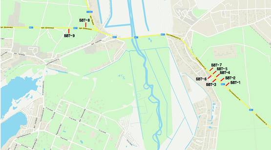 Схема рекламной плоскости по адресу Гостомельское шоссе, км 21+960 м (справа), направление из Киева