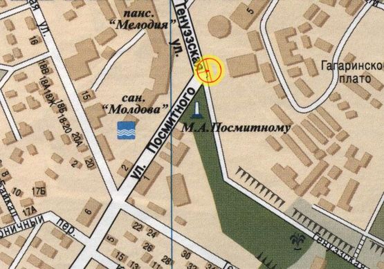 Схема рекламной плоскости по адресу Генуэзская Посмитного левая А3