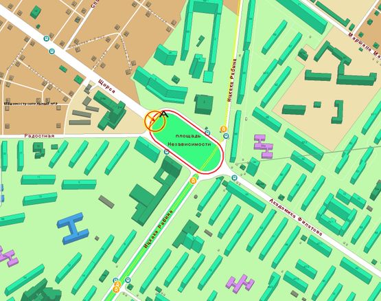 Схема рекламной плоскости по адресу Люстдорфская дор. Филатова №1 левый А1
