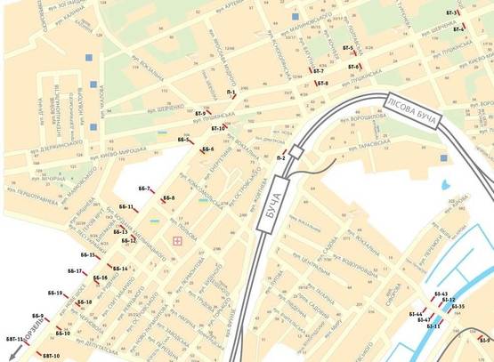 Схема рекламної площини за адресою ул. Новое шоссе, км 30+400 (слева), направление из Киева