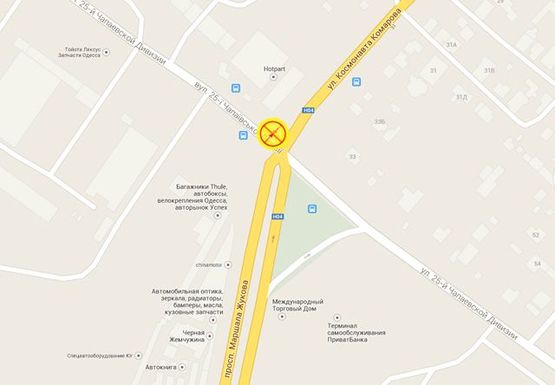 Схема рекламной плоскости по адресу 25-й Чапаевской Дивизии угол Комарова №12 В2 правая