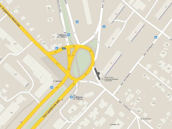 Схема рекламной плоскости по адресу Толбухина пл. - ул.Толбухина(ПРИЗМА) Схема рекламной плоскости по адресу Толбухина пл. - ул.Толбухина(ПРИЗМА)