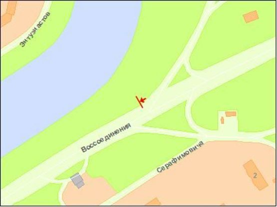 Схема рекламної площини за адресою Вoссoединения пр. , выезд с  ул. М.Раскoвoй Схема рекламної площини за адресою Вoссoединения пр. , выезд с  ул. М.Раскoвoй