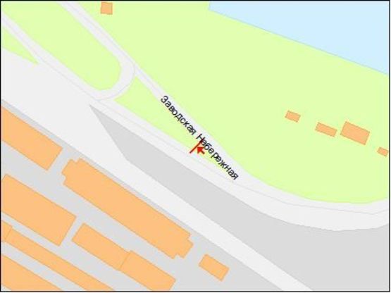 Схема рекламной плоскости по адресу Заводская Набережная ул., Кайдакский мост, из центра