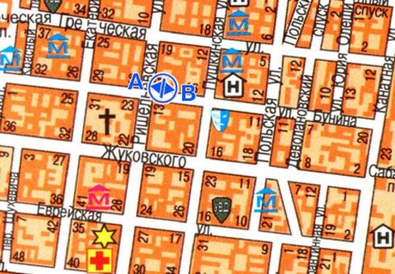 Схема рекламной плоскости по адресу Бунина, 21 B