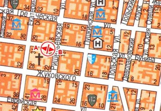 Схема рекламной плоскости по адресу Бунина, ул., 23   A