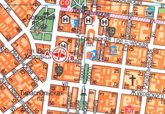 Схема рекламної площини за адресою Бунина, 36 А