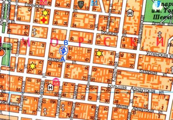 Схема рекламной плоскости по адресу Пушкинская, 46 А