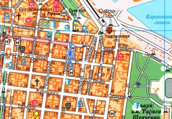 Схема рекламної площини за адресою Пушкинская, 7 А