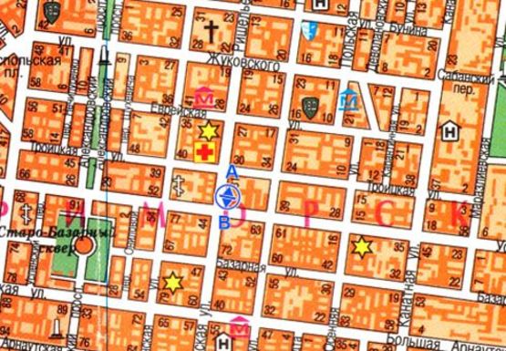 Схема рекламної площини за адресою Ришельевская, 33 B