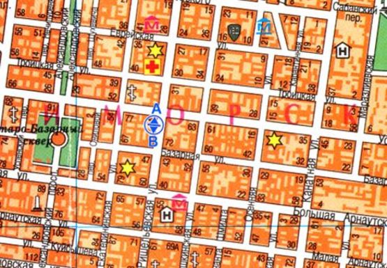 Схема рекламної площини за адресою Ришельевская, 46 B