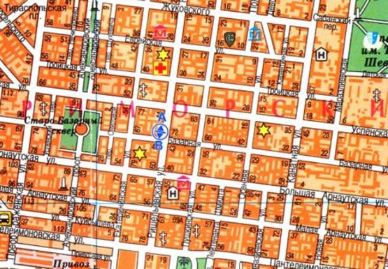 Схема рекламной плоскости по адресу Ришельевская, 50 B