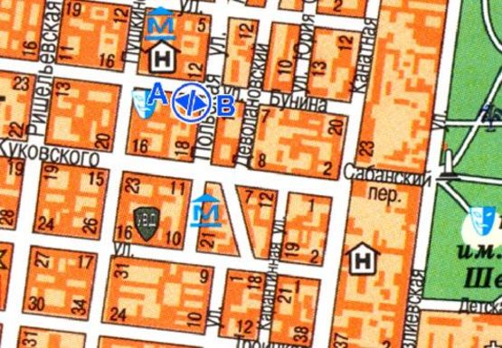 Схема рекламної площини за адресою Бунина, 11 - Польская ул. А