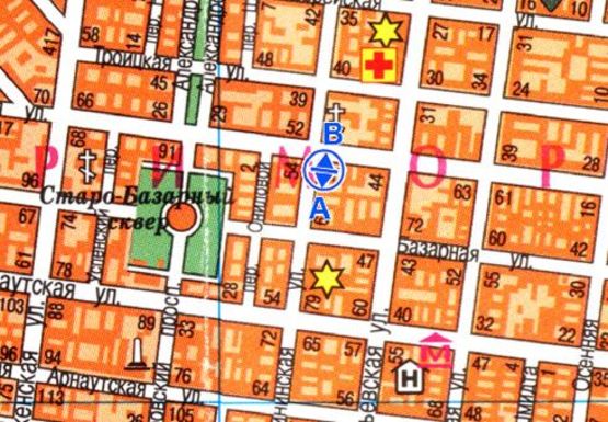 Схема рекламной плоскости по адресу Екатерининская, 65 - Успенская А