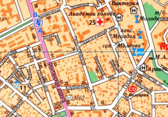 Схема рекламної площини за адресою 6-я ст.Б.Фонтана (в город) В остановка