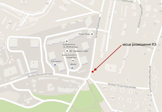 Схема рекламной плоскости по адресу ул.Кудряшова, 9 Схема рекламной плоскости по адресу ул.Кудряшова, 9