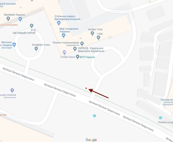 Схема рекламной плоскости по адресу ул.Е.Сверстюка, д. 23 Схема рекламной плоскости по адресу ул.Е.Сверстюка, д. 23