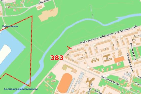 Схема рекламної площини за адресою Набережна ім.Василя Стефаника наб. - Берегова вул. Схема рекламної площини за адресою Набережна ім.Василя Стефаника наб. - Берегова вул.