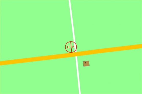 Схема рекламной плоскости по адресу Велика Кільцева дорога, після 2600 метрів руху від перехрестя з вул.Міська в напрямку Мінського шосе, ліворуч