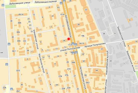 Схема рекламной плоскости по адресу Автозаводская, 39 (напр. к Луговой) Схема рекламной плоскости по адресу Автозаводская, 39 (напр. к Луговой)