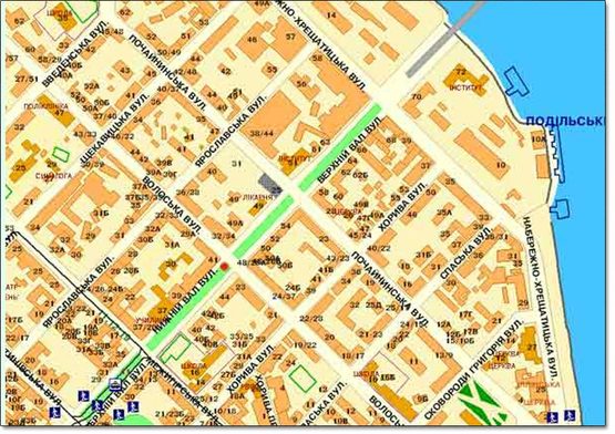 Схема рекламной плоскости по адресу Нижний Вал,/ул.Волошская, на светофоре, в центр