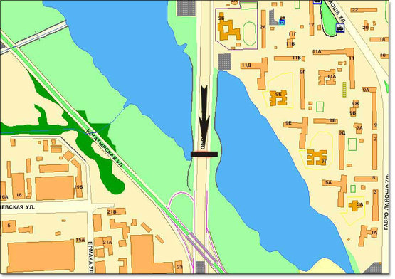Схема рекламної площини за адресою пр. Оболонський  у напрямку Петрівки